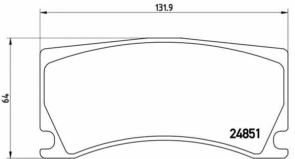 Тормозные колодки дисковые, комплект Brembo P 36 024