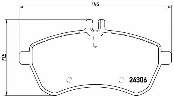 Тормозные колодки дисковые, комплект Brembo P 50 067