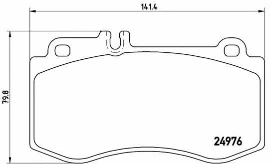 Тормозные колодки дисковые, комплект Brembo P 50 087