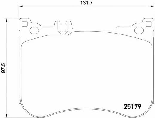 Тормозные колодки дисковые, комплект Brembo P 50 095