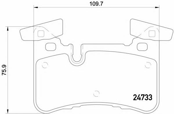 Тормозные колодки дисковые, комплект Brembo P 50 110