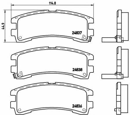 Brembo Гальмівні колодки, комплект – ціна