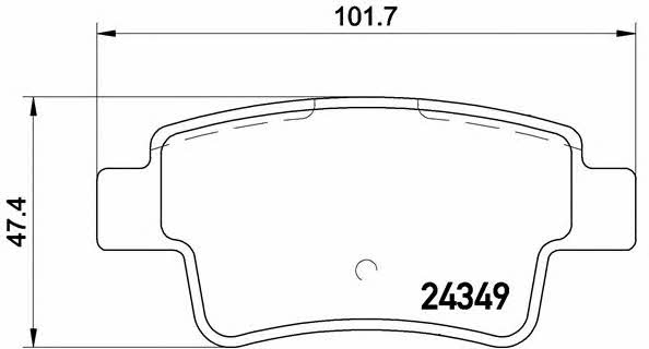 Тормозные колодки дисковые, комплект Brembo P 59 057