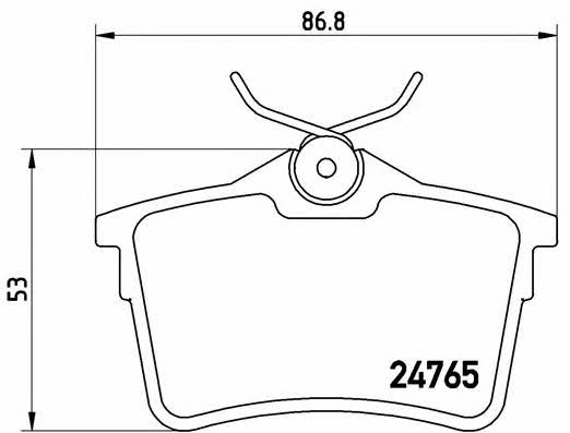 Тормозные колодки дисковые, комплект Brembo P 61 084