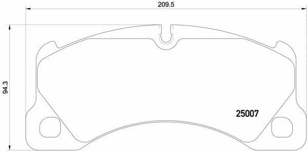 Тормозные колодки дисковые, комплект Brembo P 65 021