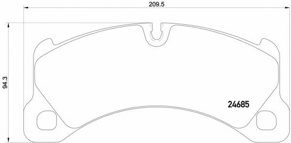 Тормозные колодки дисковые, комплект Brembo P 65 026