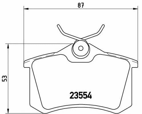 Тормозные колодки дисковые задние, комплект Brembo P 68 024