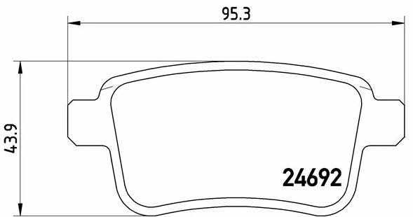 Тормозные колодки дисковые, комплект Brembo P 68 043