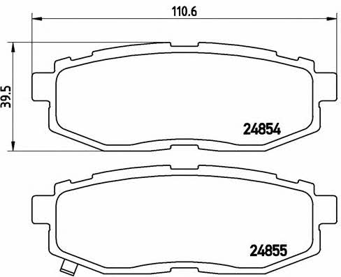 Тормозные колодки дисковые, комплект Brembo P 78 018