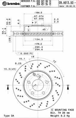 Купить Brembo 09A61351 – отличная цена на EXIST.UA!