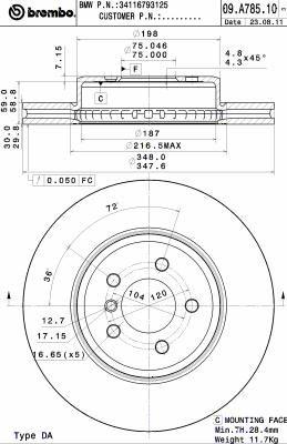 Купити Brembo 09A78511 – суперціна на EXIST.UA!