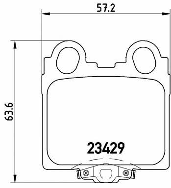 Тормозные колодки дисковые, комплект Brembo P 83 045