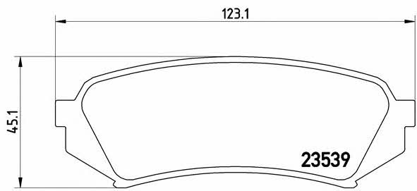 Тормозные колодки дисковые, комплект Brembo P 83 049