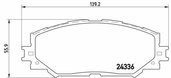Тормозные колодки дисковые, комплект Brembo P 83 082