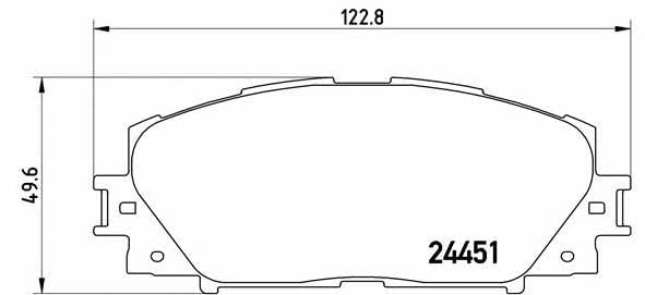 Тормозные колодки дисковые, комплект Brembo P 83 106