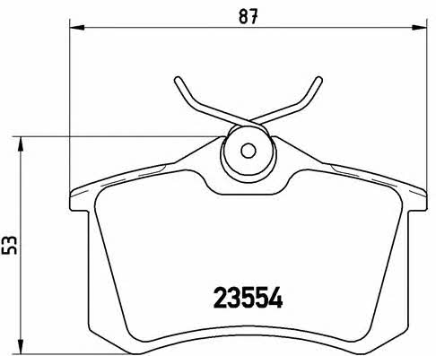 Тормозные колодки дисковые, комплект Brembo P 85 017