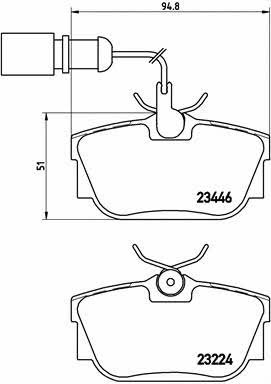 Тормозные колодки дисковые, комплект Brembo P 85 059
