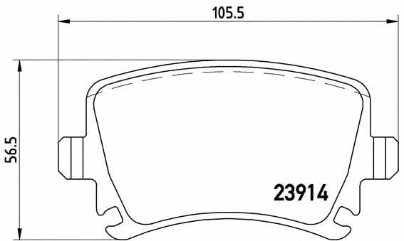 Тормозные колодки дисковые, комплект Brembo P 85 095