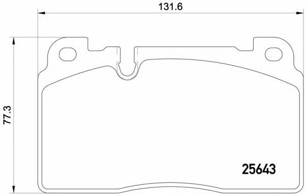 Тормозные колодки дисковые, комплект Brembo P 85 122