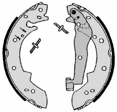 Колодки тормозные барабанные, комплект Brembo S 06 504