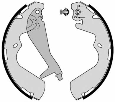 Колодки тормозные барабанные, комплект Brembo S 30 514
