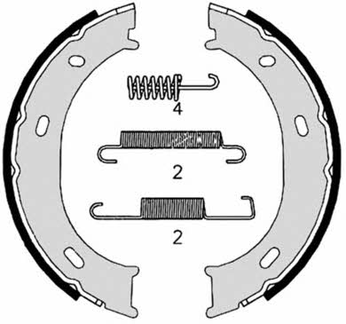 Колодки тормозные стояночного тормоза Brembo S 50 510