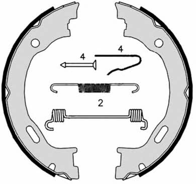 Колодки тормозные стояночного тормоза Brembo S 50 515