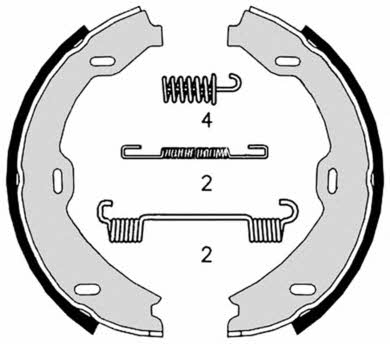 Колодки тормозные стояночного тормоза Brembo S 50 518