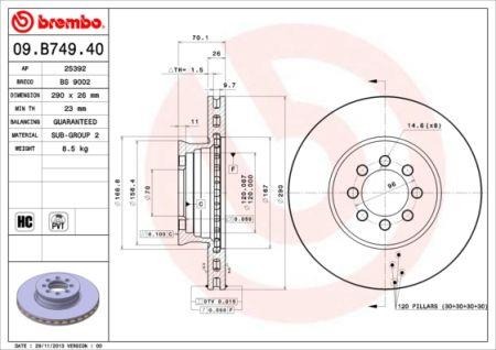 Купить Brembo 09B74940 – отличная цена на EXIST.UA!