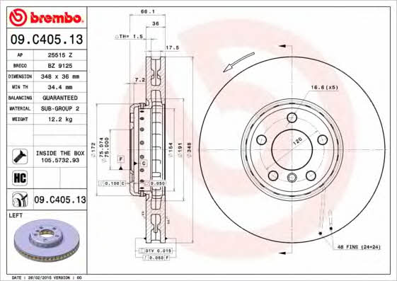 Купити Brembo 09C40513 – суперціна на EXIST.UA!