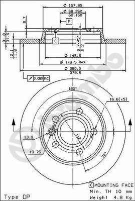 Купить Brembo 08728811 – отличная цена на EXIST.UA!