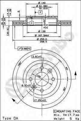 Купить Brembo 09580221 – отличная цена на EXIST.UA!