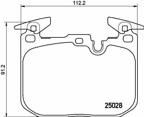 Тормозные колодки дисковые, комплект Brembo P 06 088