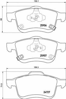 Купить Brembo P 23 155 по низкой цене в Украине!