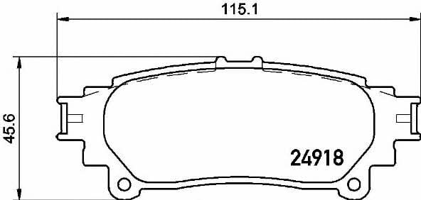 Тормозные колодки дисковые, комплект Brembo P 83 152