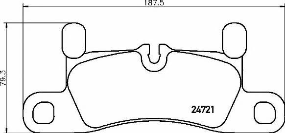 Тормозные колодки дисковые, комплект Brembo P 65 030