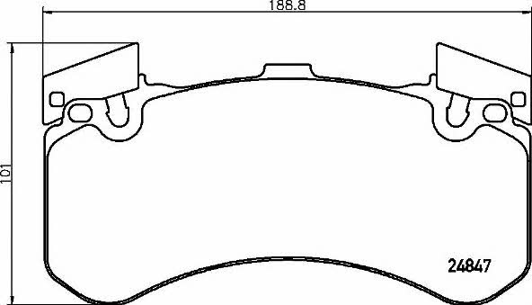 Тормозные колодки дисковые, комплект Brembo P 85 136
