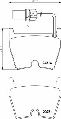 P85138 Brembo Тормозные колодки дисковые, комплект