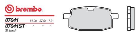 07041 Brembo Тормозные колодки, комплект