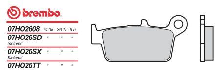 07HO26SD Brembo Тормозные колодки дисковые, комплект