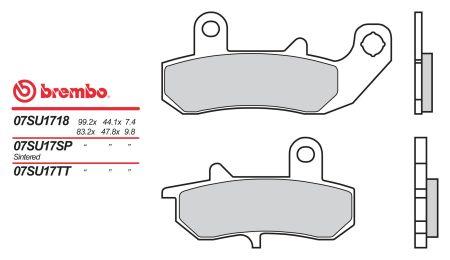 07SU1718 Brembo Тормозные колодки, комплект