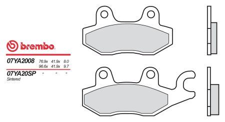 07YA20TT Brembo Тормозные колодки дисковые, комплект