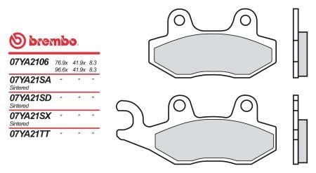 Колодки Тріумф: 07YA2106 Brembo Колодки гальмівні, комплект