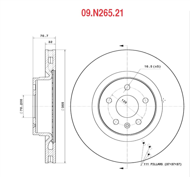 Купить Brembo 09N26521 – отличная цена на EXIST.UA!