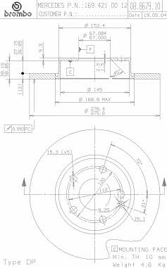 Купить Brembo 08867911 – отличная цена на EXIST.UA!