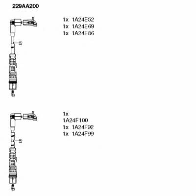 229AA200 Bremi Провода высоковольтные, комплект