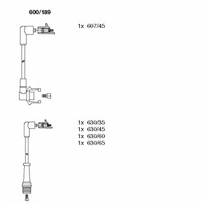 Bremi 600/189 Дроти високовольтні, комплект 600189: Купити в Україні - Добра ціна на EXIST.UA!