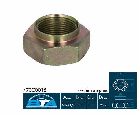 470C0015BTA BTA Гайка осі, приводний вал