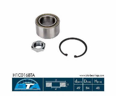 Подшипник передней ступицы колеса, комплект BTA H1C016BTA