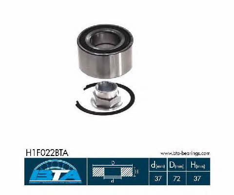 Подшипник передней ступицы колеса, комплект BTA H1F022BTA